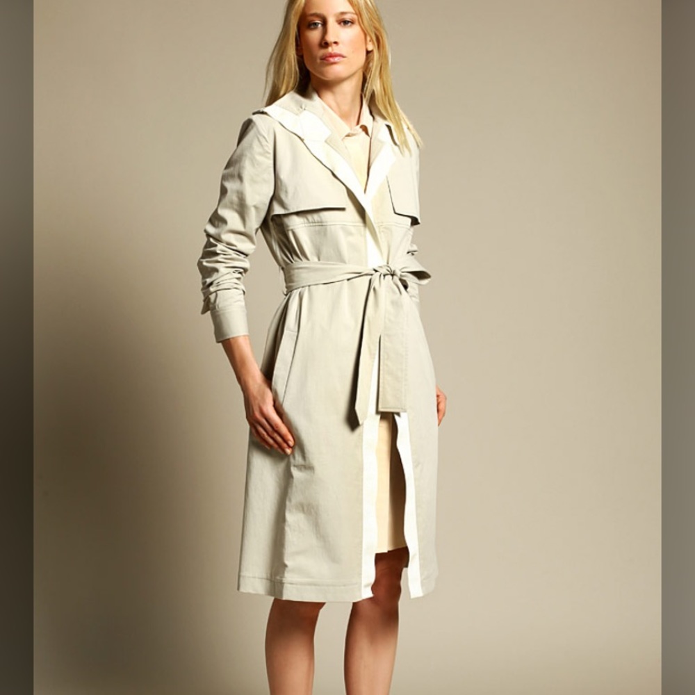Adam Lippes classic trench coat in tan